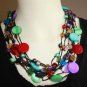 Premier Quality Necklace - Genuine Tiger's Eye & Shells Design - NEW