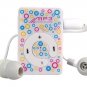 Flower Print Clip MP3 Player with 16GB TF Card Reader