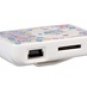 Flower Print Clip MP3 Player with 16GB TF Card Reader
