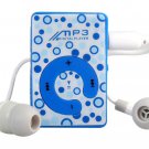 Flower Print Clip MP3 Player with 16GB TF Card Reader