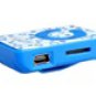 Flower Print Clip MP3 Player with 16GB TF Card Reader