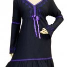 LADIES ROMANTIC EMBROIDERED SOFT VISCOSE TUNIC DRESSES SIZES 30/ 32