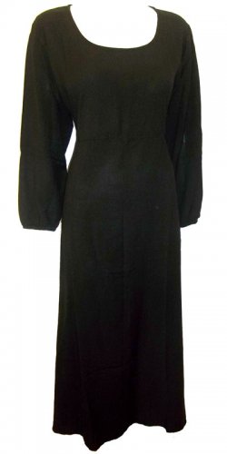 LADIES PLUS SIZE ABAYA BLACK MAXI DRESSES SIZES 34/36