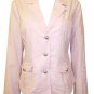 LADIES PINK MILITARY BUTTON LINEN BLEND EMBROIDERED JACKET SIZE 14