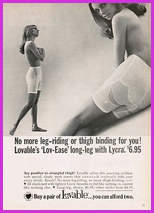1968 Lovable Lycra Spandex s-t-r-e-t-c-h long leg Girdle Lingerie