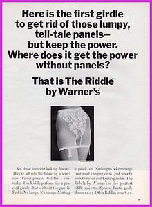 1965 Warner's The Riddle Girdle Lingerie Print Ad