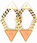 Gold Triangular Post Earring PEACH