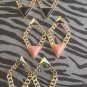 Gold Triangular Post Earring TURQUOISE