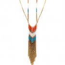 SEA BEAD TASSLE NECKLACE SET