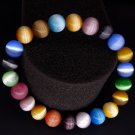 Colorful Bracelet Natural Fashion Cats-eye Stone Jade Beaded Stretchable VIP097