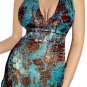 Aztec Semi Sheer Halter 1XL