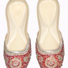 RED women shoes beaded shoes punjabi juti khussa shoes indian designer shoes USA szie 6 to 12