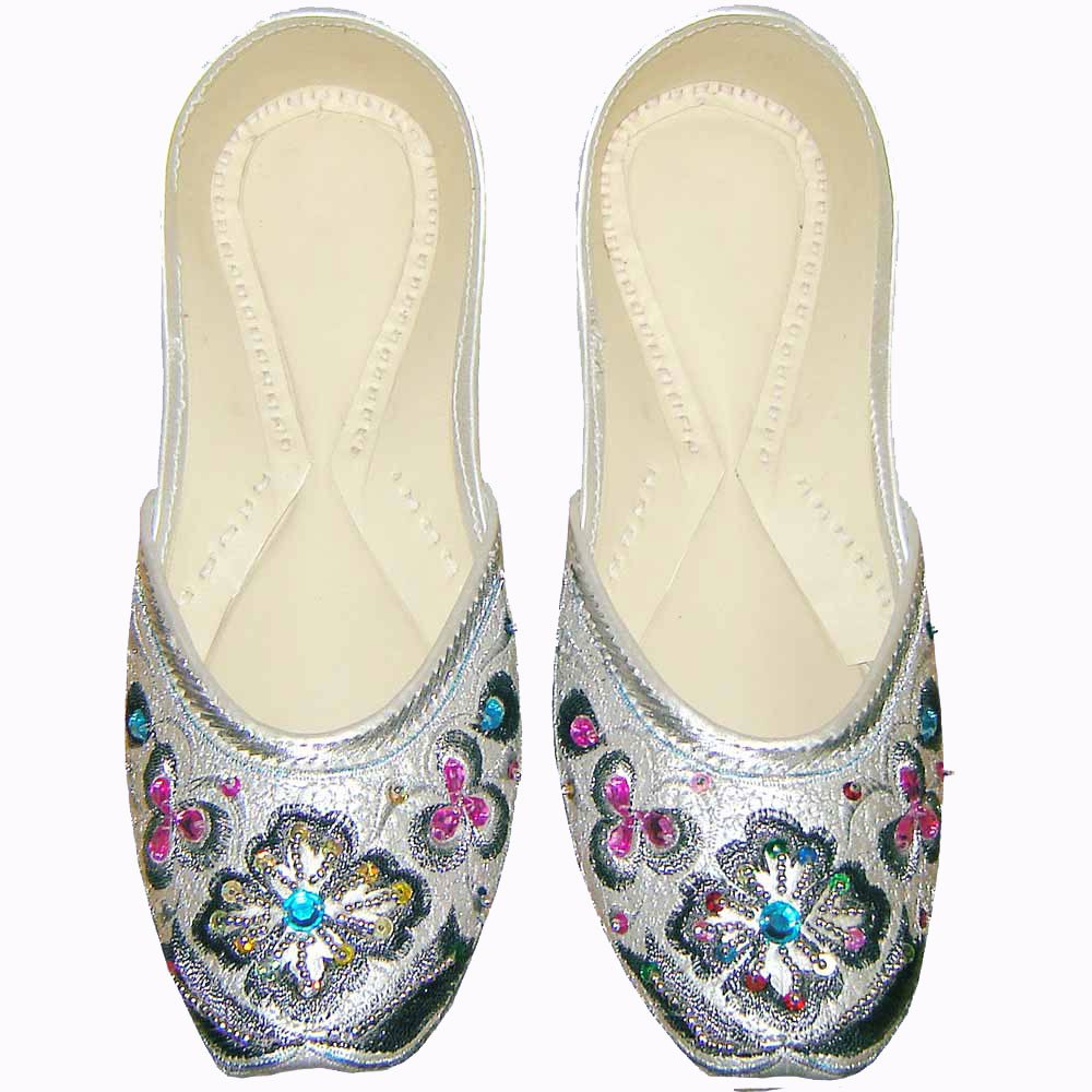 Fulkari shoes punjabi juti khussa shoes indian designer shoes USA szie ...