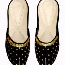 Valvet Blackshoes  punjabi juti khussa shoes indian designer shoes USA szie 6 to 12