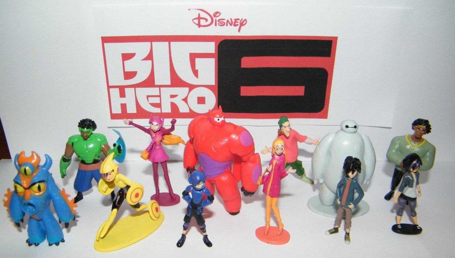 Disney Big Hero 6 Figure Set Of 12 Toy Playset With Hiro Baymax Fred 7176