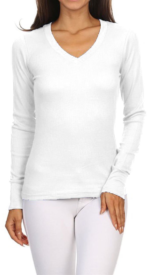 White thermal top women's Clearance