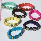 5 Wooden Bracelet Christian Religious Saint Icon Beaded