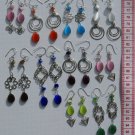 10 Pairs Fashion Dangle Drop Earrings w/ Cat-Eye Stones