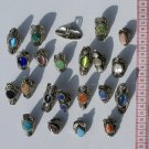 8 rings cat eye / piedra gemstones ethnic style jewelry