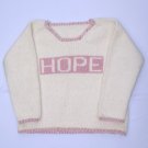 Pink Sweater F Girl Word Hope Winter Season Hot Clothes