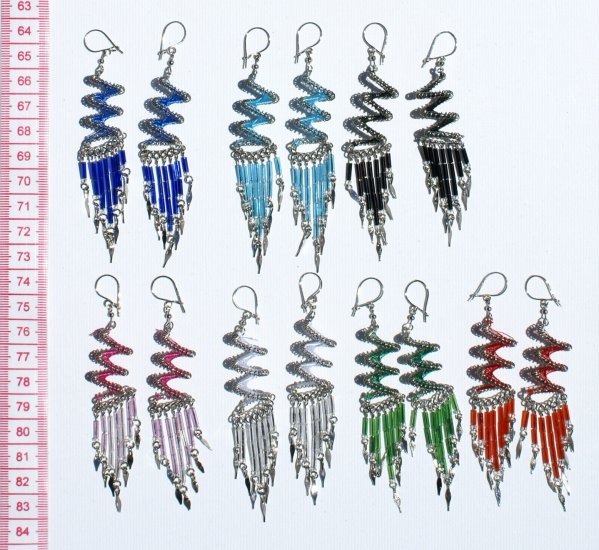 5 Pairs Round And Round Thread Peruvian Earrings Sale