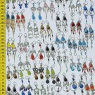 Lot 10 Handmade Dangle Earrings W/ Colored Murano Glass