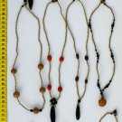 LOT 6 HAND MADE SHUAR SEED NECKLACES FROM ECUADOR