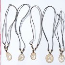 5 Necklaces White Carved Tagua Pendants Crafted Jewelry