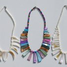3 Color Beaded Pearl Necklaces Handmade Craft Jewellery