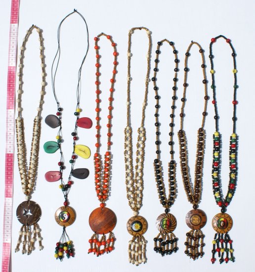 5 Necklaces Seed Beading Coconut Peru Jewelry Wholesale