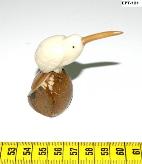 Hand Carved Art - Small Bird - Corozo Figurine Colibri