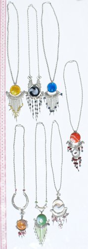 6 Alpaca Silver Murano Necklaces Wholesale Jewelries