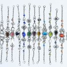 Lot 10 metal handmade bracelets w glass jewelry Ecuador