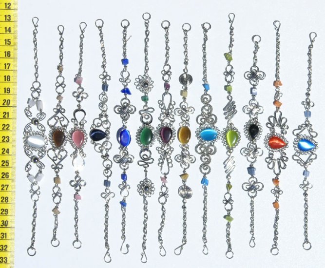 Wholesale lot 10 bracelets w decorative art glass beads