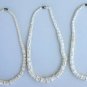 LOT 3 WHITE TRIBAL NECKLACES MADE OF FISH BONES