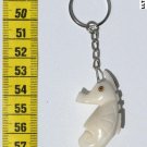 Hand Carved Animal Tagua Nut Keyring Keychain Sea Horse