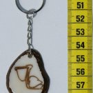Handmade Pelican Bird Tagua Nut Key Ring Ecuadorian Art