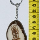 Winnie Pooh Bear Picture on Tagua Keyring, Children Art