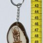 Winnie Pooh Bear Picture on Tagua Keyring, Children Art