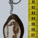 Flat Animal Tagua KeyRing Sea Horse Picture Art Ecuador