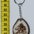 TAZ Cartoon Picture Tagua Nut Key Ring Art for Children