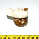 Hand Carving Tagua Figurine Of White Dove Bird Of Peace
