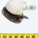 Handmade Tagua Carved Figurine White Turtle W Long Neck