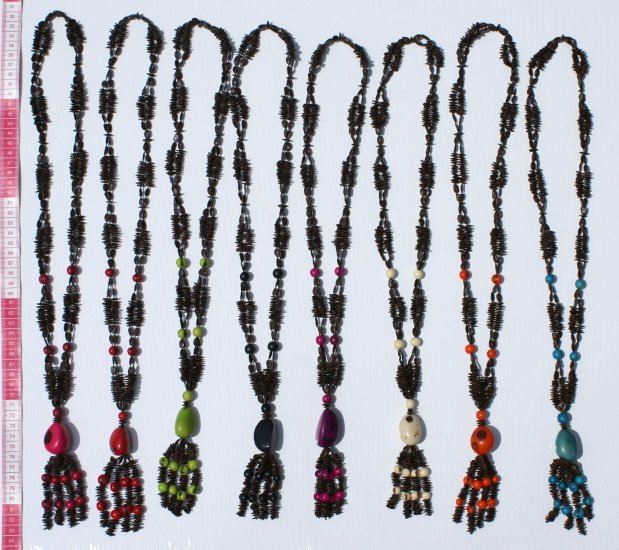 4 Brown Seed Bead Necklaces Artisan HandCrafted Jewelry