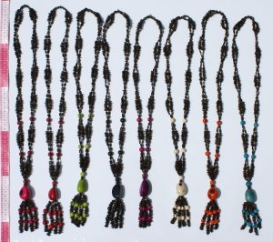 4 Brown Seed Bead Necklaces Artisan HandCrafted Jewelry