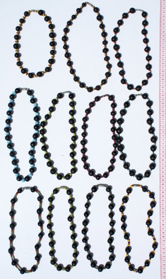 6 Necklaces Black Seed Beads Peruvian Jewelry Wholesale