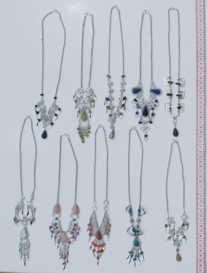 10 Necklaces Handmade Natural Stones Jewelry Wholesale