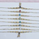 7 Handcrafted Necklaces of Bamboo Natural Piedra Stones