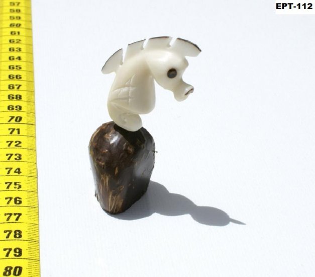 Hand Carved Water Animal Tagua Nut Figurine Sea Horse