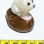 Hand Carving Pet Tagua Nut Figure Of Cat, Art Ecuador